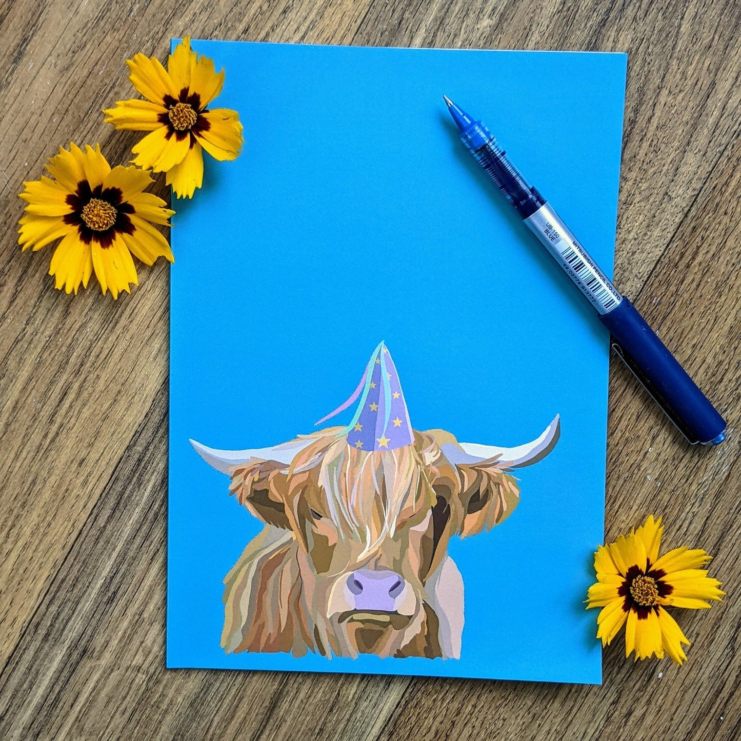 Party Highland Cow Birthday Card