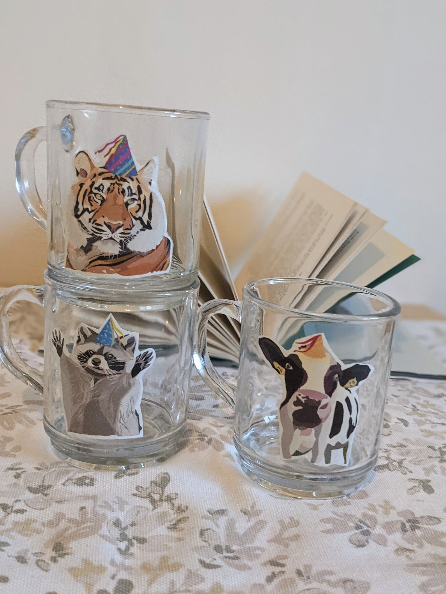 Glass cat Mug