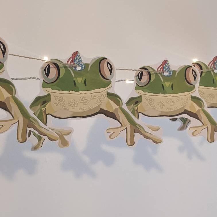 Froggy Frog Party-Wimpelkette/Banner