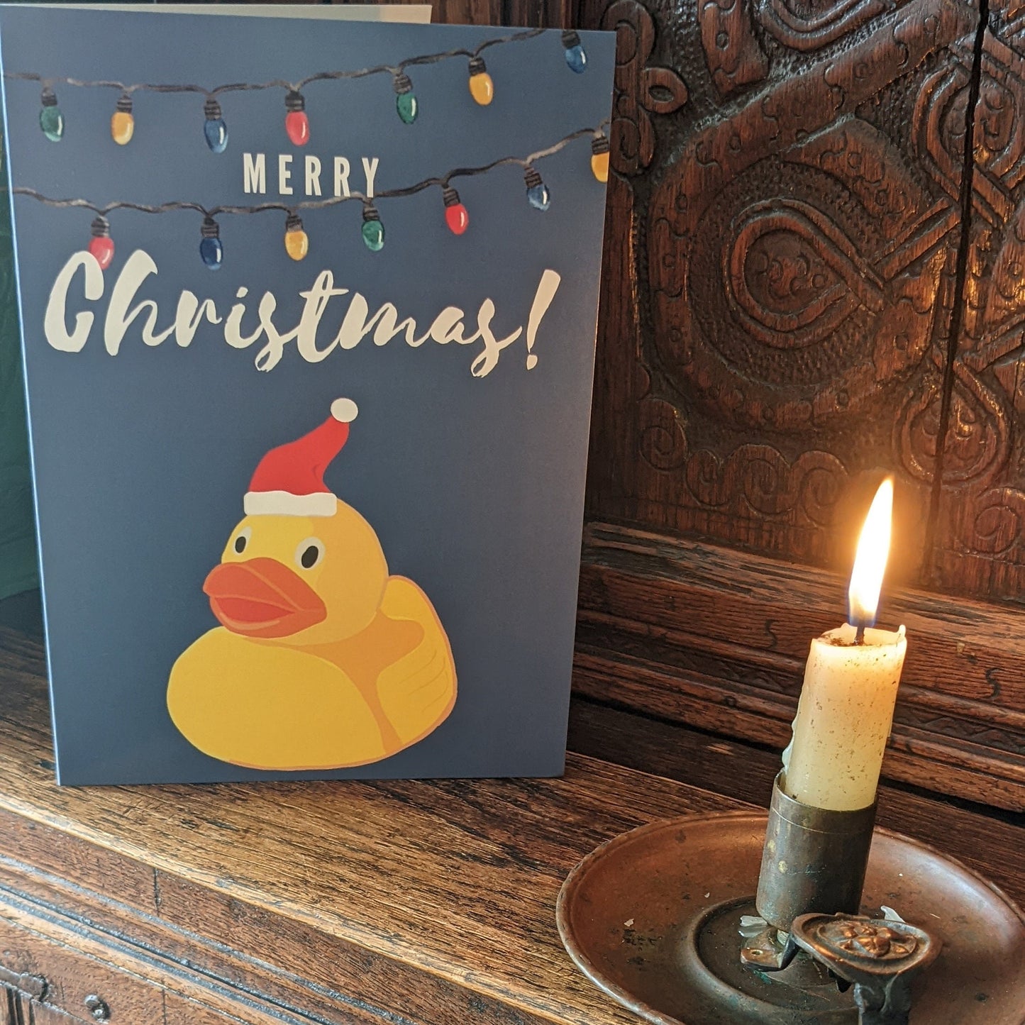 Christmas Rubber Duckie/ Duck Card