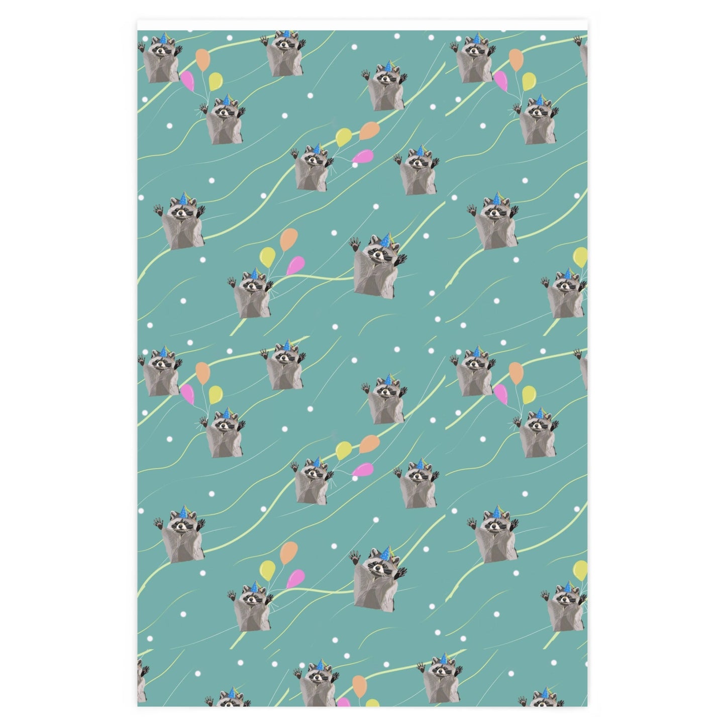 Waschbär-Geschenkpapier