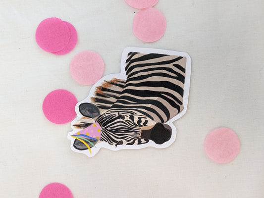 Zebra party animal sticker