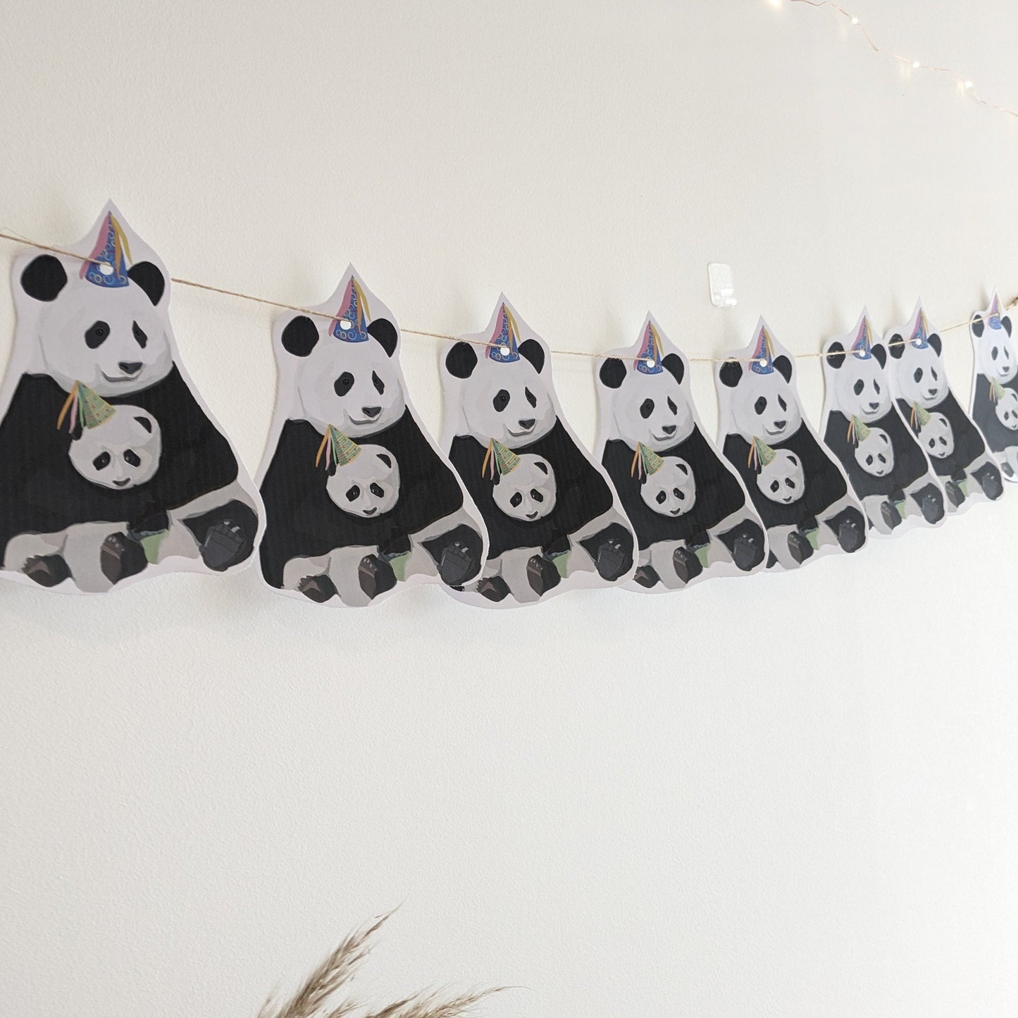 Party Panda und Baby Geburtstag/ Baby-Dusche Wimpel