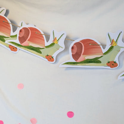 Party Snail Strawberry Bunting