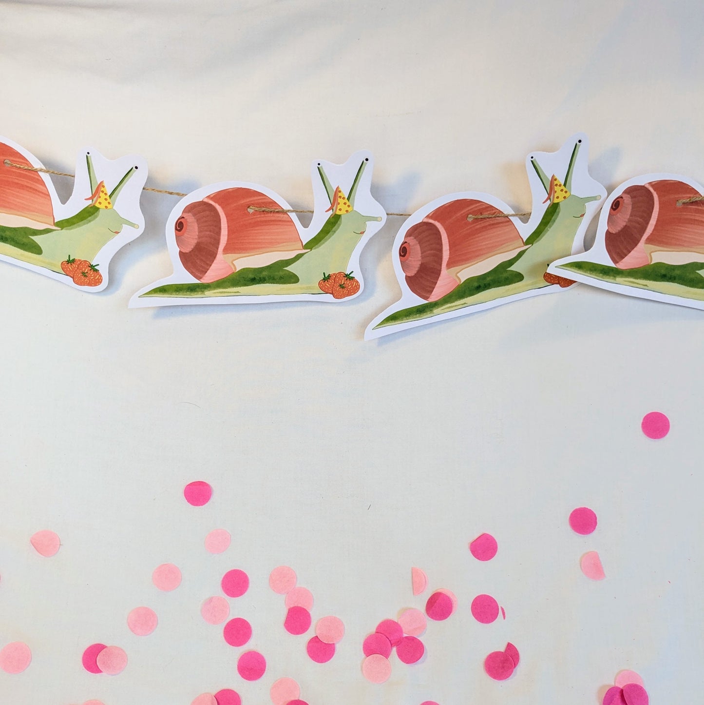 Party Snail Strawberry Bunting