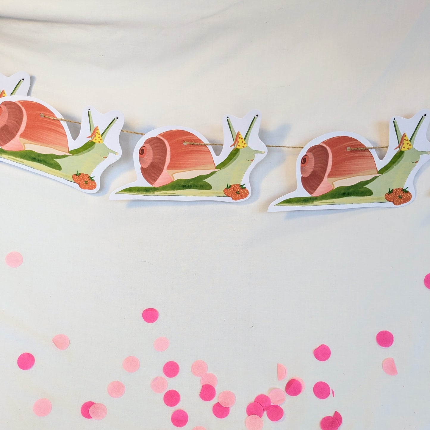 Party Snail Strawberry Bunting