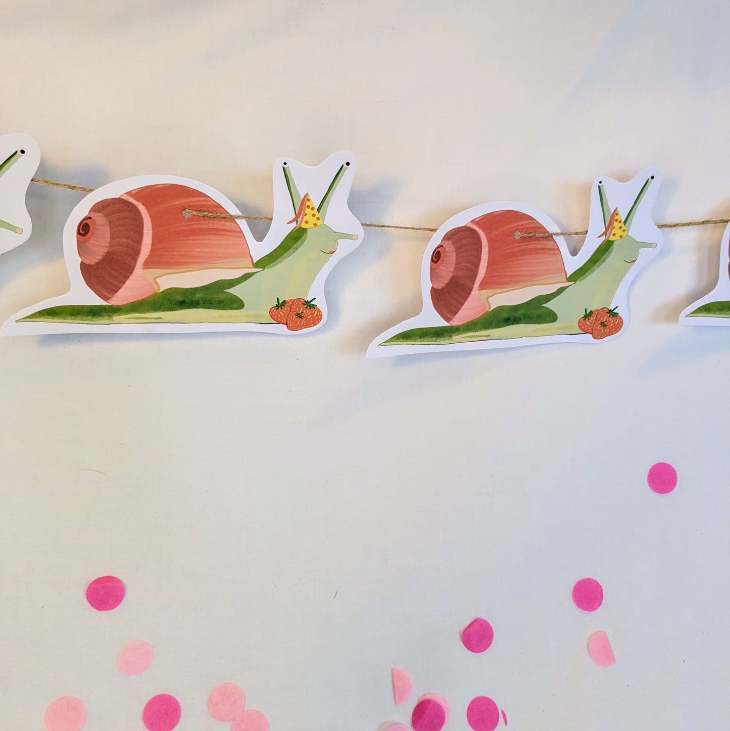 Party Snail Strawberry Bunting