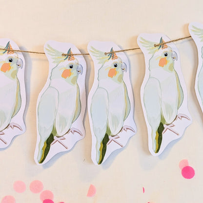 Cockatiel party bunting