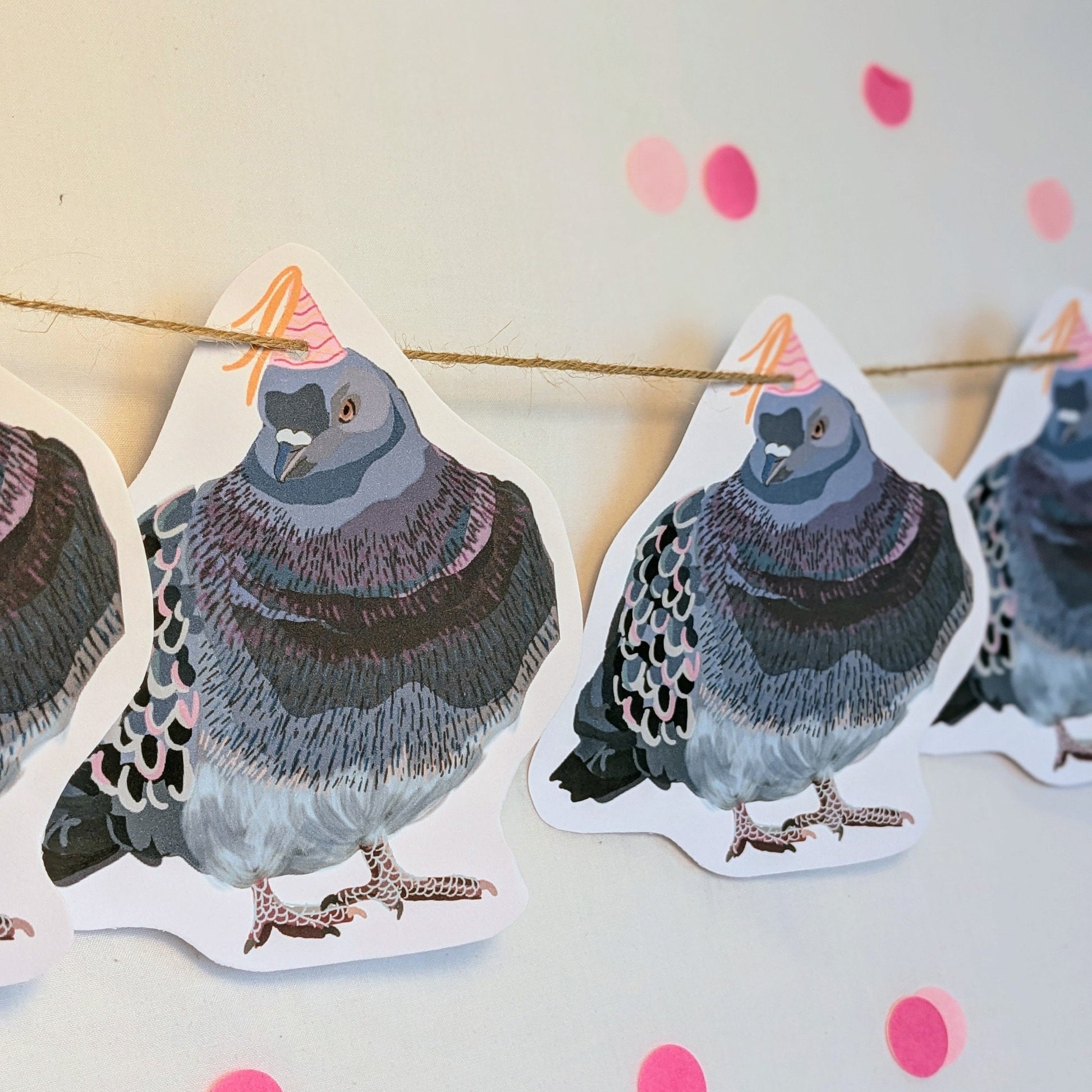 Party Pigeon party bunting/ banner/