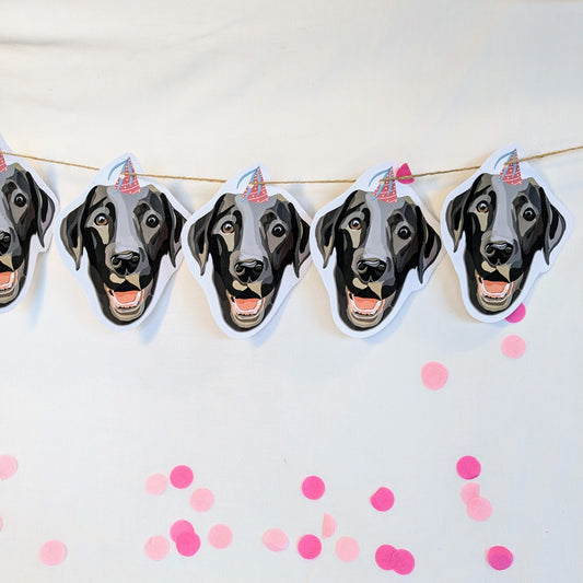 Black Labrador Bunting/ Dog Bunting