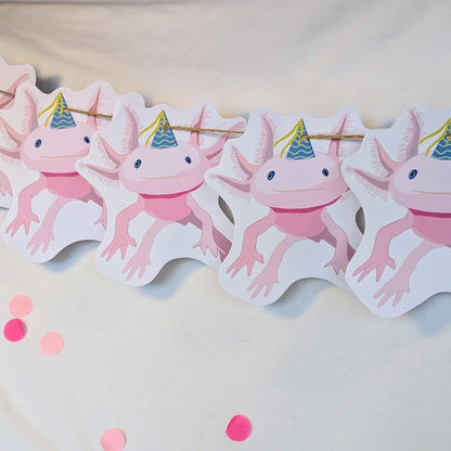 Axolotle Birthday Bunting/ Garland