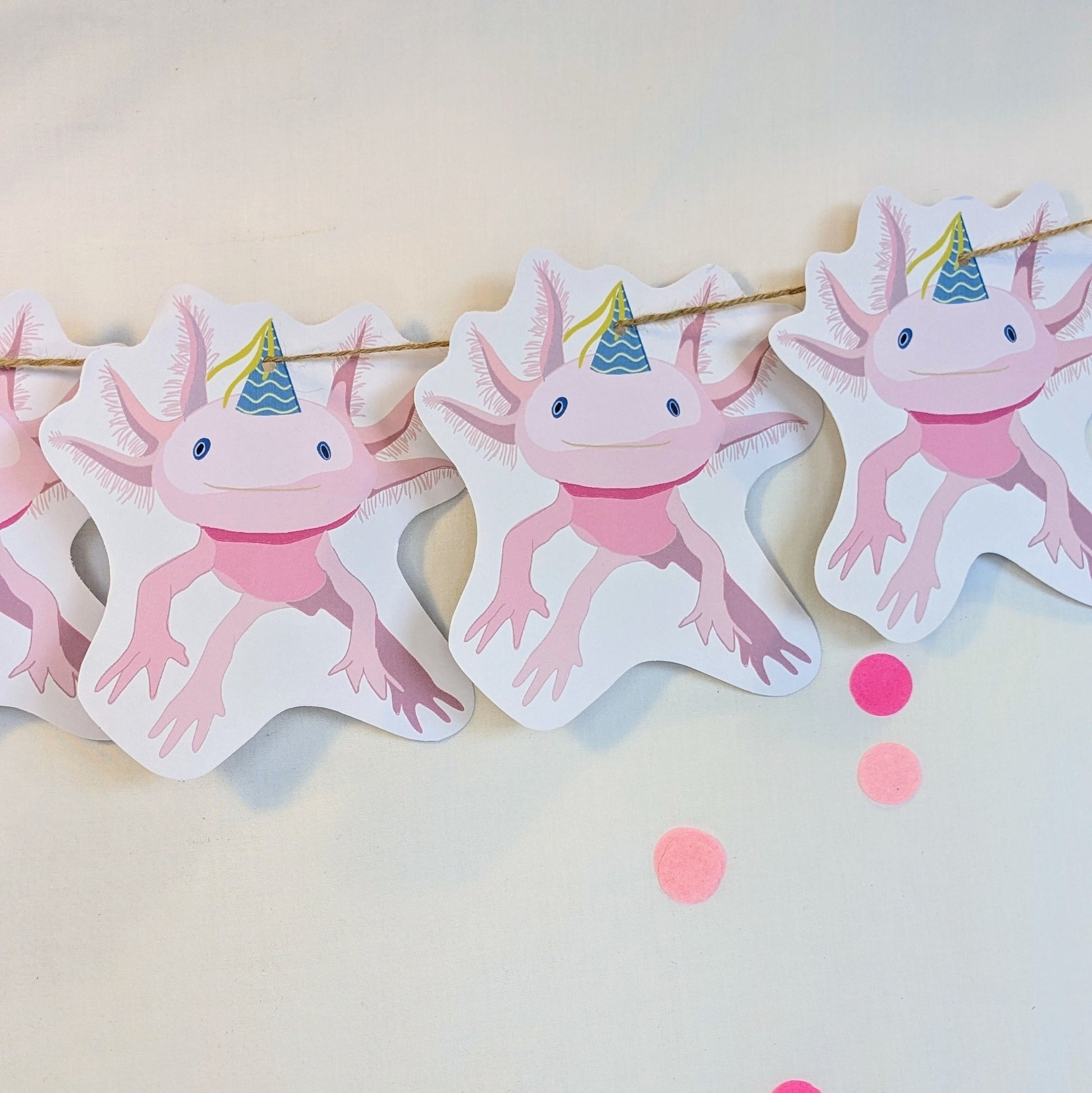 Axolotle Birthday Bunting/ Garland