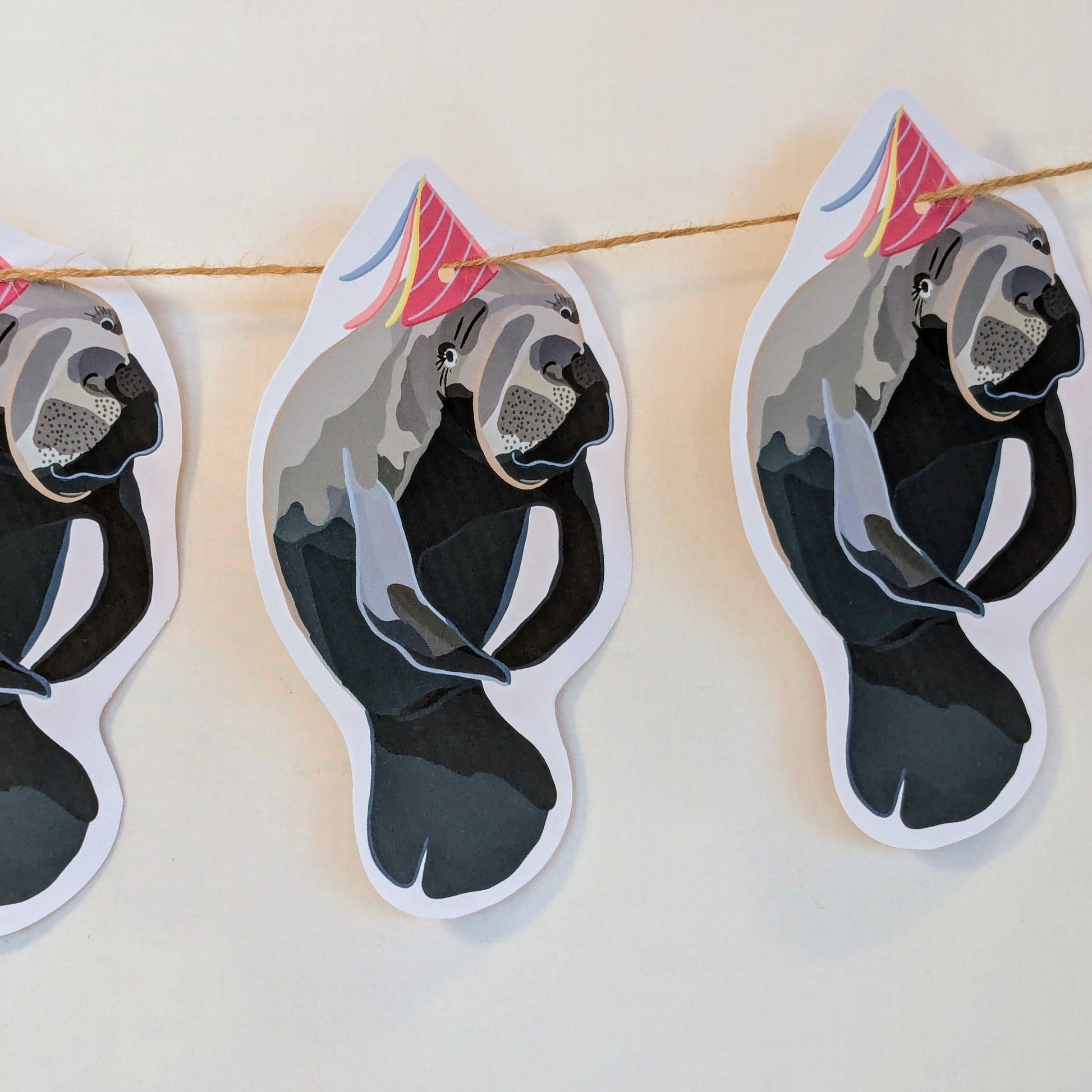 Manatee Birthday Bunting/ Garland