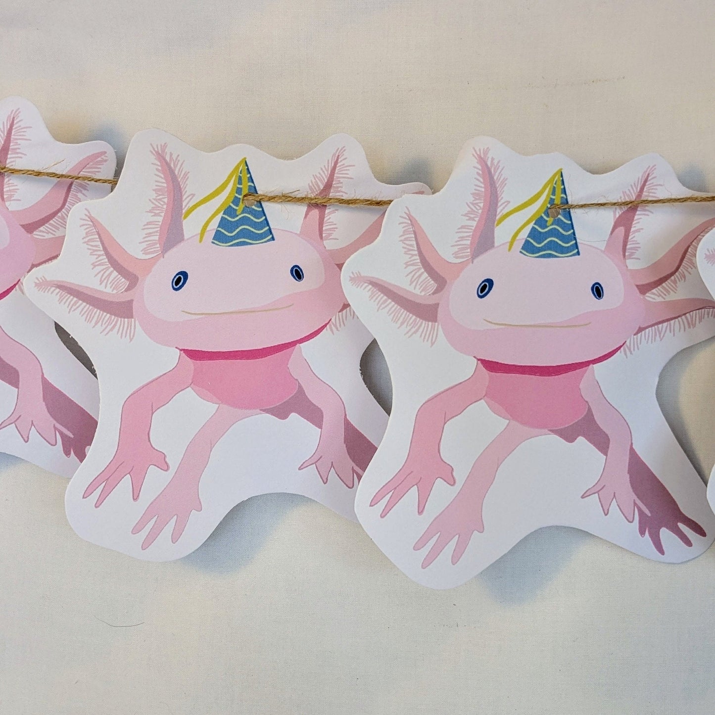 Axolotle Birthday Bunting/ Garland