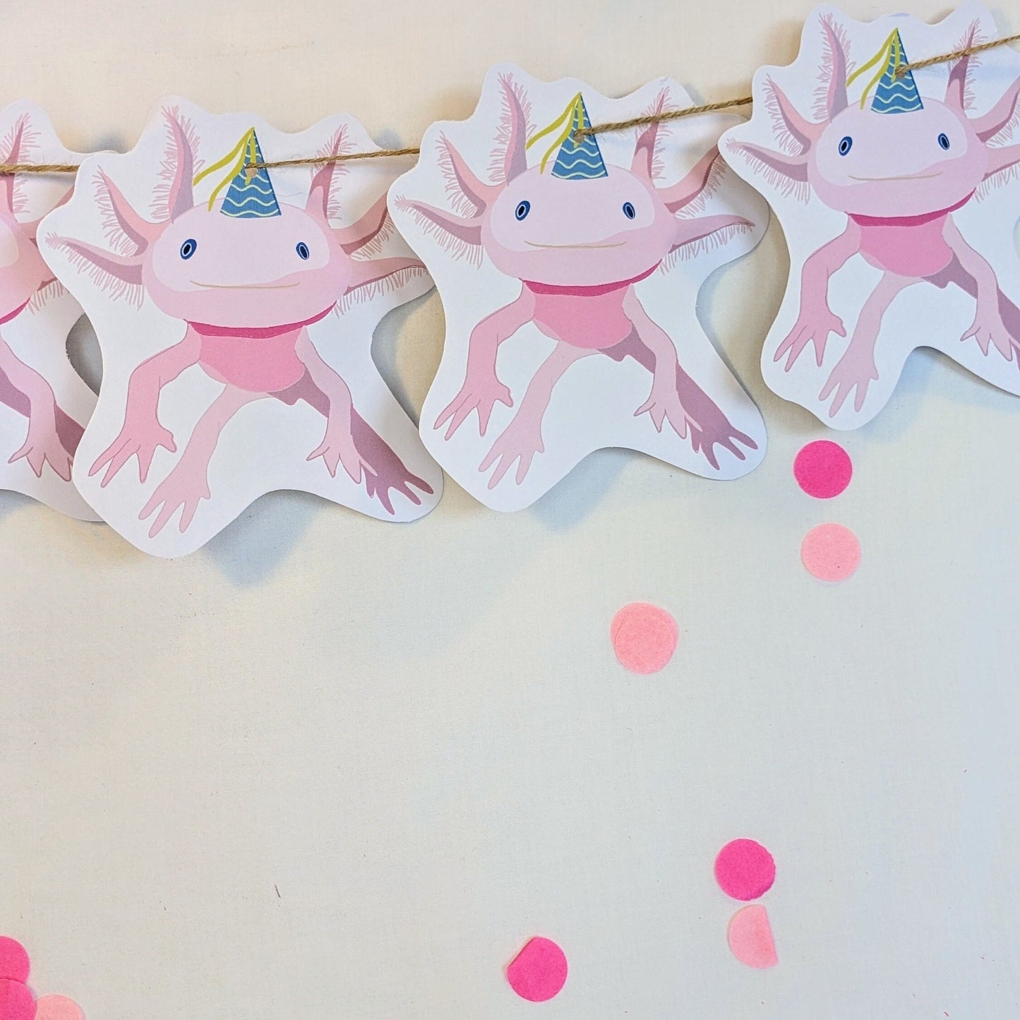 Axolotle Birthday Bunting/ Garland