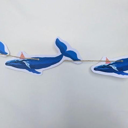 Blue Whale Birthday Bunting / Garland