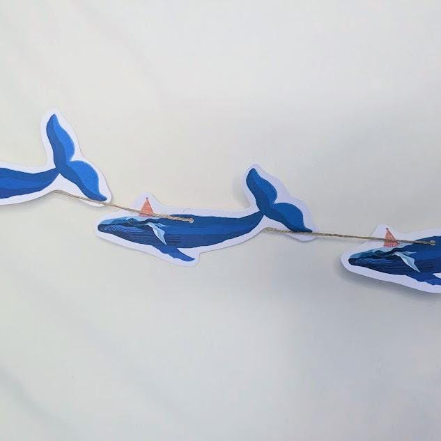 Blue Whale Birthday Bunting / Garland