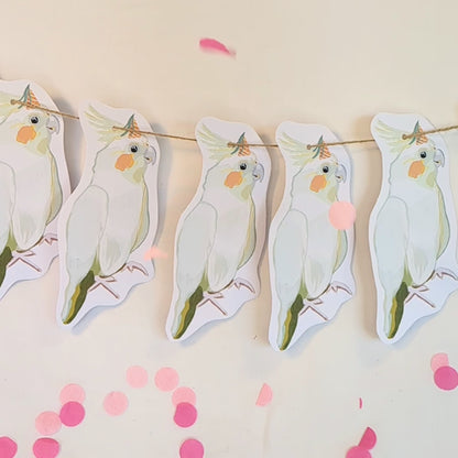 Cockatiel party bunting