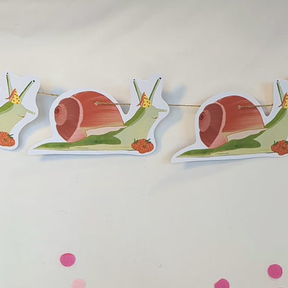 Party Snail Strawberry Bunting