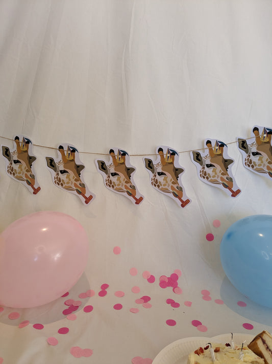 Giraffe head party bunting