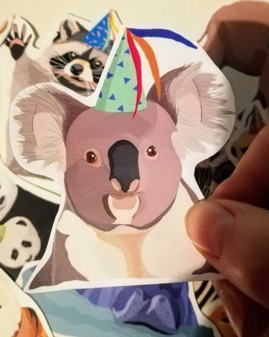 Koala party animal sticker