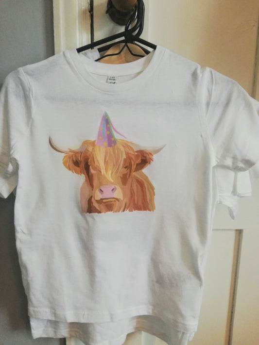 Highland cow children's Tee shirt