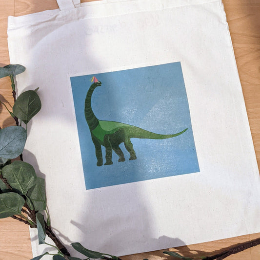 Party Dinosaur tote bag