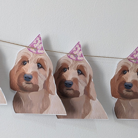 Goldendoodle/ dog/ puppy party bunting/ Digital download