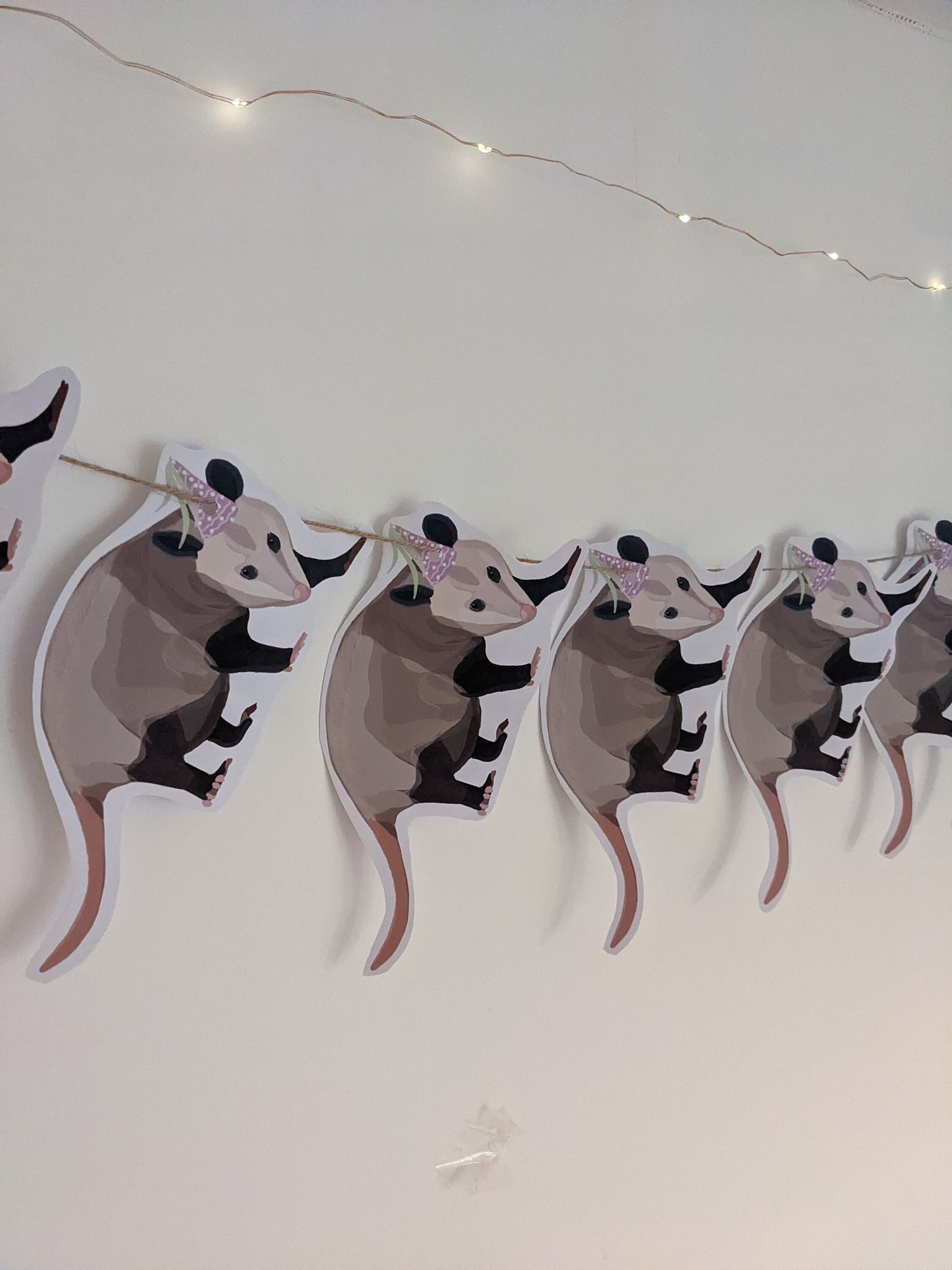 Party Possum card bunting/ decor/ funny