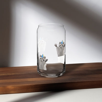 Party Raccoon Can-shaped glass