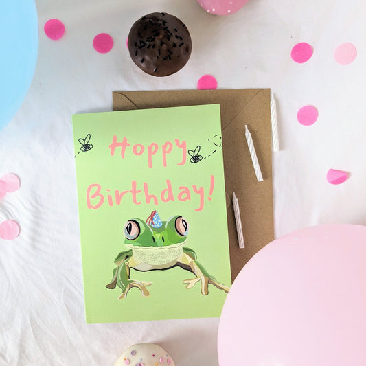 Frog Birthday Card.