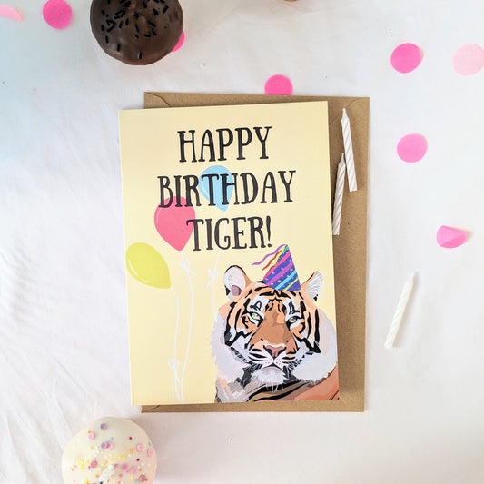 Tiger-Geburtstagskarte / Happy Birthday Tiger